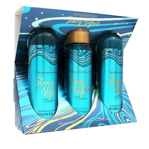 The Indulgent Bathing Co. Starry Nights SET (SG 240ml + Bubble Bath 240ml + Mist 200ml) Slike