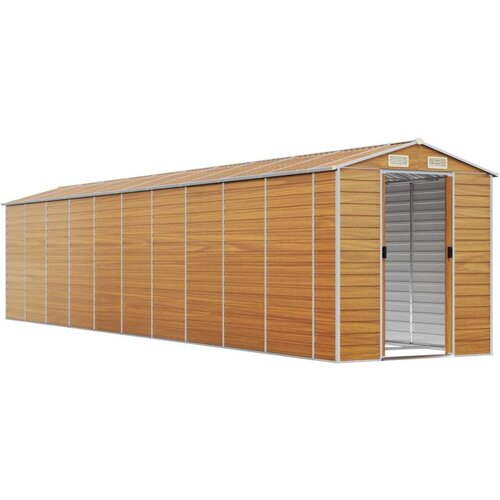 vidaXL Vrtno spremi&scaron;te svjetlosmeđe 191 x 895 x 198 cm pocinčani čelik Cijene