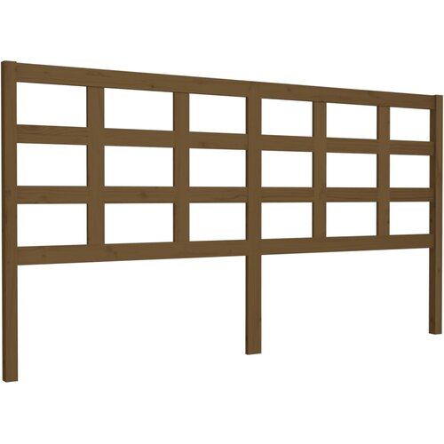  Uzglavlje za krevet boja meda 185,5x4x100 cm masivna borovina Slike
