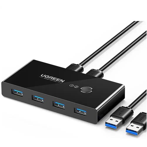 Ugreen USB switch box US216 2u/4iz USB 2.0 crni Slike