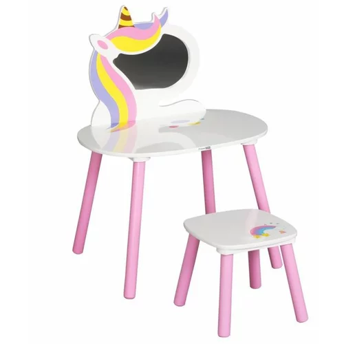 Freeon kozmetična mizica in stolček unicorn multicolor