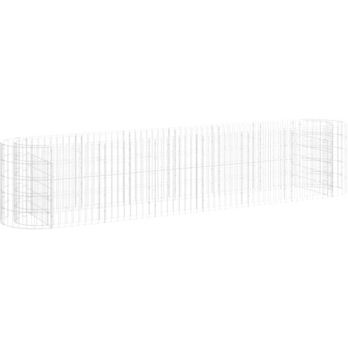 VidaXL Visoka greda gabion pocinkano železo 260x50x50 cm, (20601236) Slike