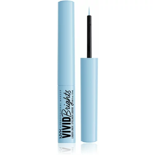 NYX Professional Makeup Vivid Brights črtalo za oči v živih barvah 2 ml Odtenek 06 blue thang