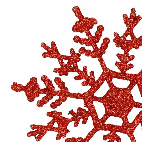 Springos set božićnih ukrasa &amp;ldquo;Snježne pahulje&amp;rdquo;, 12 cm, 3 kom, crvene Slike
