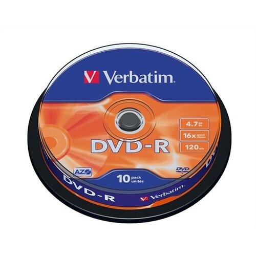 Verbatim DVD-R Disk 4,7 GB, 16x, (AZO) 10 kom Slike