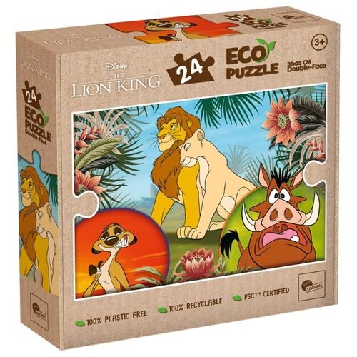 Lisciani Levji kralj 2 v 1, 24-delni Eco mini puzzle in pobarvanka 35x25 cm - Lisciani Cene