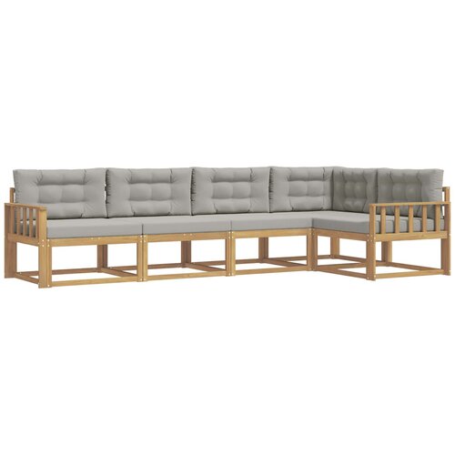vidaXL Zunanja garnitura za sedenje 4 pcs Bela in svetlo siva, (5000281641) Cene