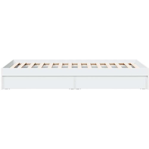VidaXL Okvir kreveta s ladicama bijeli 90 x 200 cm konstruirano drvo Slike