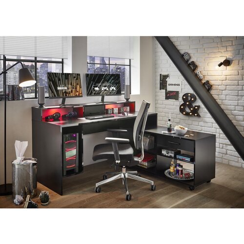 Livetastic gaming miza leseni material črna Slike