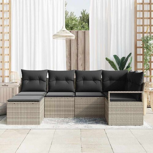  Set sofe 6 pcs Svjetlosiva poliratan Slike