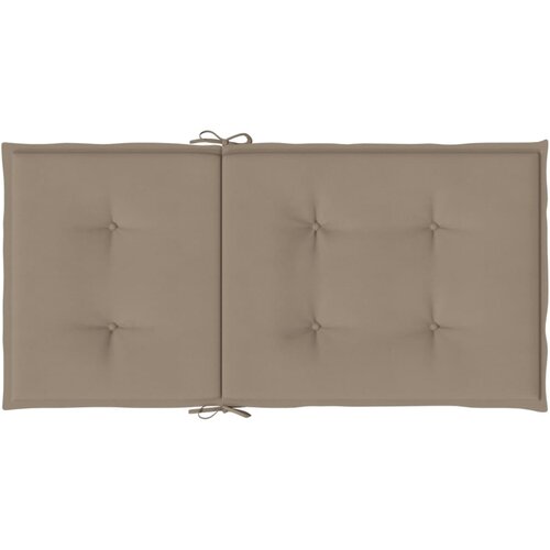  Jastuci za vrtne stolice 6 kom smeđesivi 100x50x3 cm od tkanine Slike