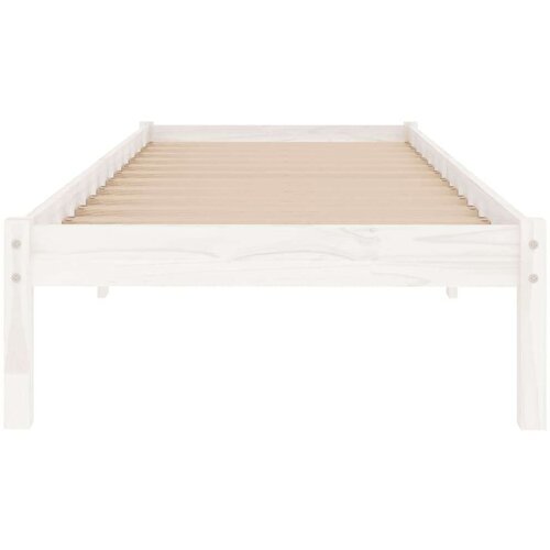 VidaXL okvir za krevet od borovine bijeli 75 x 190 cm uk jednokrevetni Slike