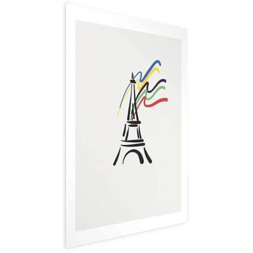  Plakat - Eiffel Tower and Colors 60x90 Bez okvira s margom Cene