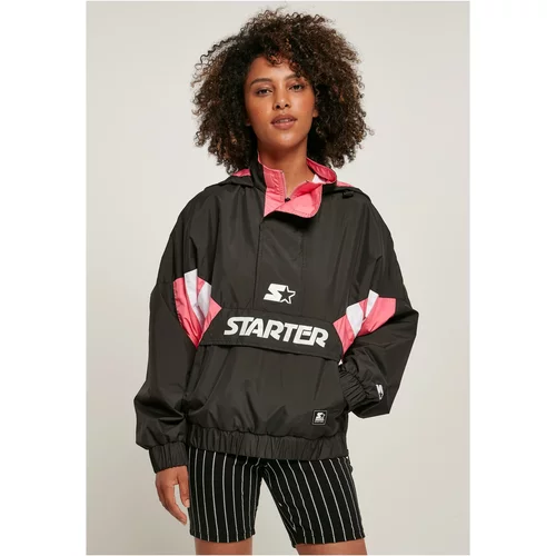 Starter Black Label Women's Colorblock Halfzip Starter Windbreaker Black/Pink
