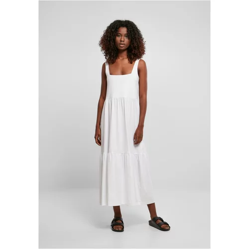 UC Ladies Women's summer dress 7/8 length Valance white