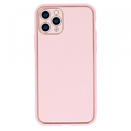 Luxury silikonski ovitek za Xiaomi Mi 11 - roza z zlatim robom Cene