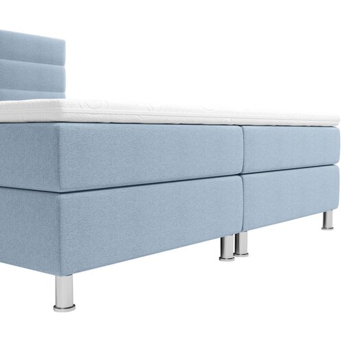 CARRYHOME POSTELJA Z VZMETNICO 140 cm x 200 cm , tekstil modra Slike