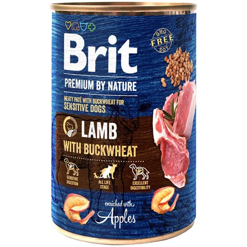 Brit Premium by Nature 6 x 400 g - Janjetina s heljdom