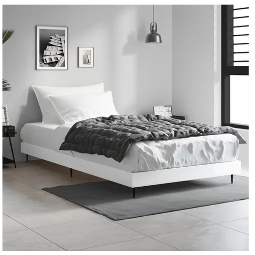 vidaXL Okvir za krevet visoki sjaj bijeli 120x200 cm konstruirano drvo