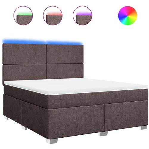 Maison Chic Box spring postelja - Vzmetna postelja z vzmetnico temno rjava 180x200 cm blago SL11906, (21908250) Cene