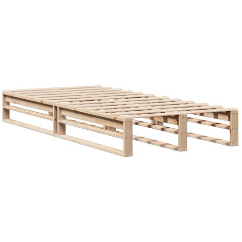VidaXL Posteljni okvir 100x200 cm trdna borovina, (21292487) Slike
