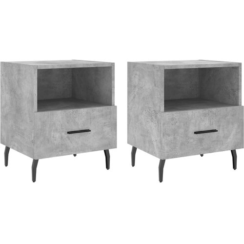 Maison Chic Dvo delni komplet Nočne omarice - Nočne mize betonsko siva 40x35x47,5 cm inženirski les, (21686997) Slike