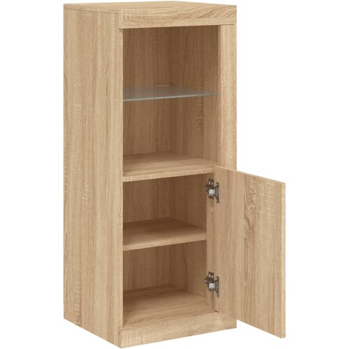  Komoda s LED svjetlima boja hrasta sonome 41x37x100 cm Slike