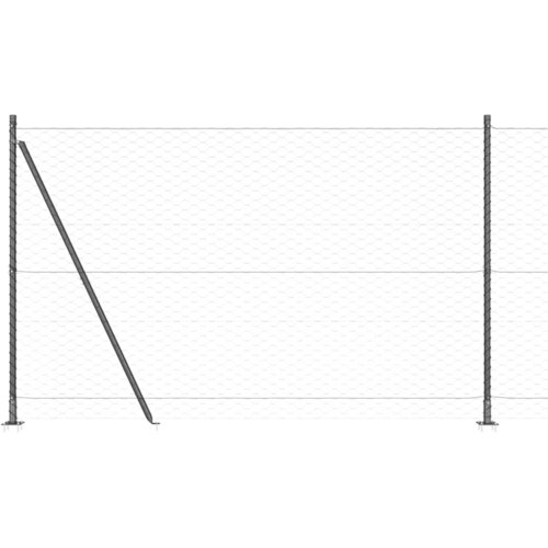 vidaXL Ograja v obliko heksagona Siva 1.5x100 m Jeklo, Ograjni stebri s osnovnimi plo&scaron;čami 13 kos &Oslash;32mm 83.5cm Galvanizirano jeklo Cene