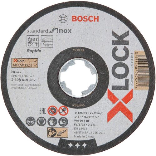 Bosch X-Lock standard for Inox 125x1x22,23 mm za ravno sečenje 125 x 1 x 22.23 mm ( 2608619262 ) Cene