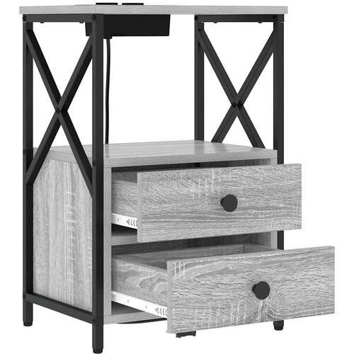  Noćni ormar Siva Sonoma 40 x 31 x 60 cm Konstruirano drvo Slike