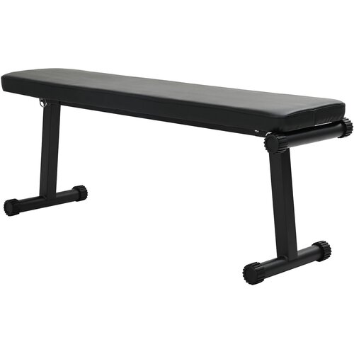 VidaXL Zložljiva utežna klop 100 kg Črna 107x27x41 cm Jeklo Slike