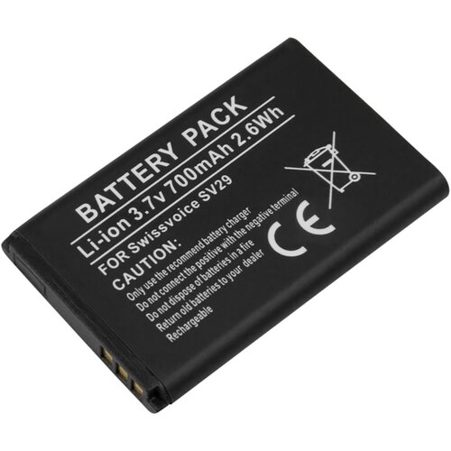 AVIZAR Litij-ionska baterija 3.7V 700mAh 2.6Wh za telefon Swissvoice SV29, Črna, (5000070594) Cene