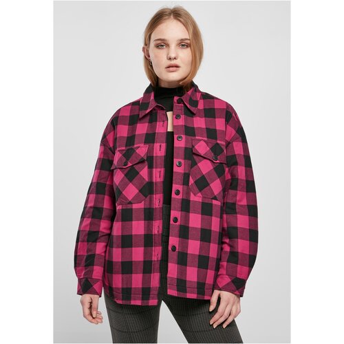 UC Ladies Ladies Flanell Padded Overshirt wildviolet/black Cene