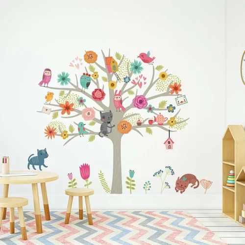 Ambiance Komplet otroških stenskih nalepk Skandinavian Tree