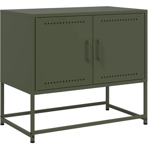 Maison Chic TV omarica - TV enota - Televizijska omarica olivno zelena 68,5x39x60,5 cm jeklo, (21700060) Cene