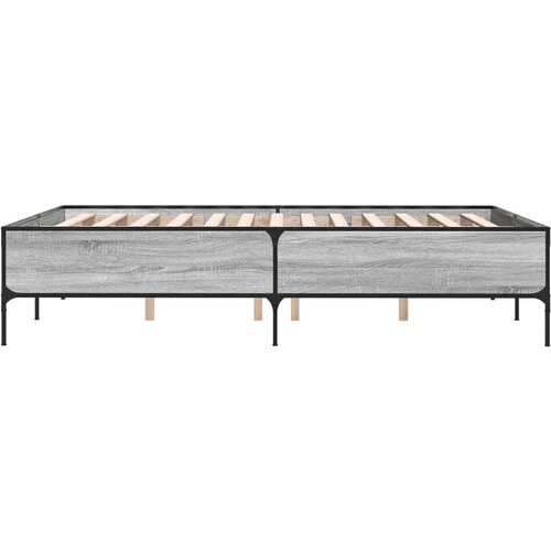 VidaXL Okvir za krevet boja hrasta 120x190cm konstruirano drvo i metal Slike