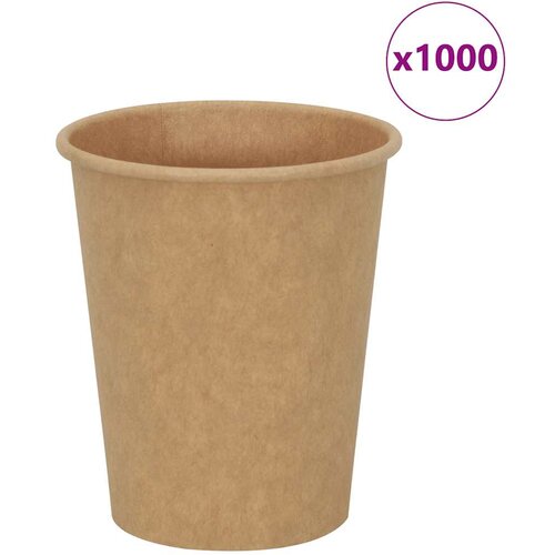 vidaXL Papirnate skodelice za kavo 1000 kosov 8oz 200ml Brown Cene