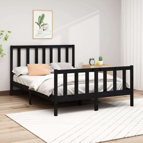  Za krevet od masivne borovine crni 140 x 190 cm Slike