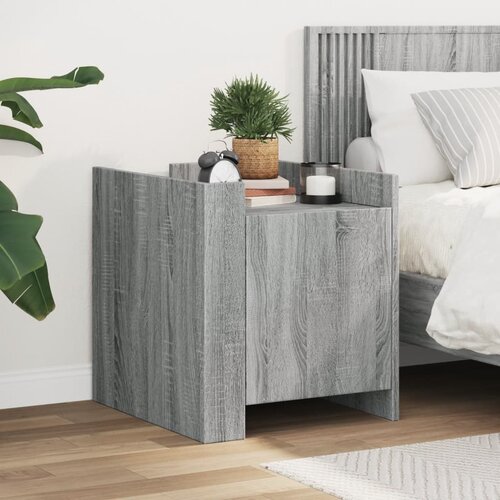 VidaXL Nočna omarica siva sonoma 45x50x50 cm inženirski les Slike
