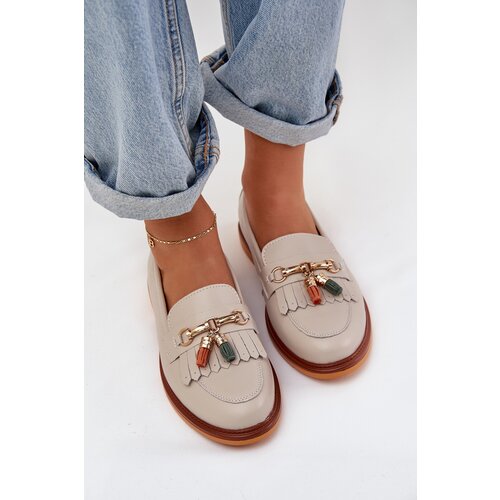 S. BARSKI Leather Elegant Loafers On Flat Heel S.Barski Cijene