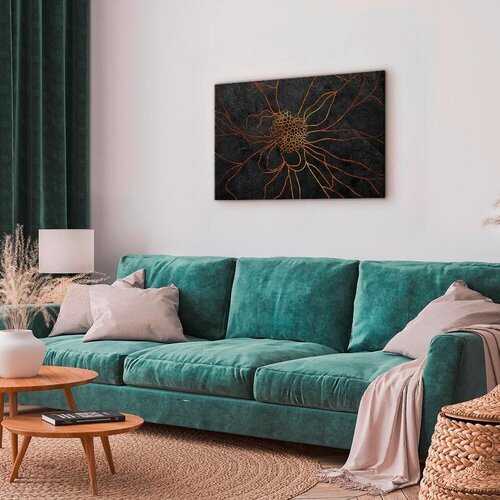 Artgeist Slika Na Platnu Flower In Gold Slike
