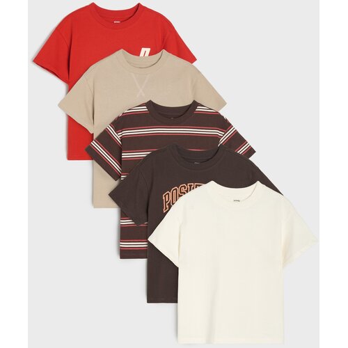 Sinsay Pamučne loose majice s printom 5 pack Slike