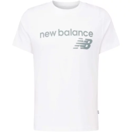 New Balance Majica tamo siva / bijela