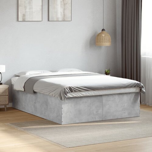Furnova Posteljni okvir betonsko siv 150x200 cm inženirski les, (21935264) Slike