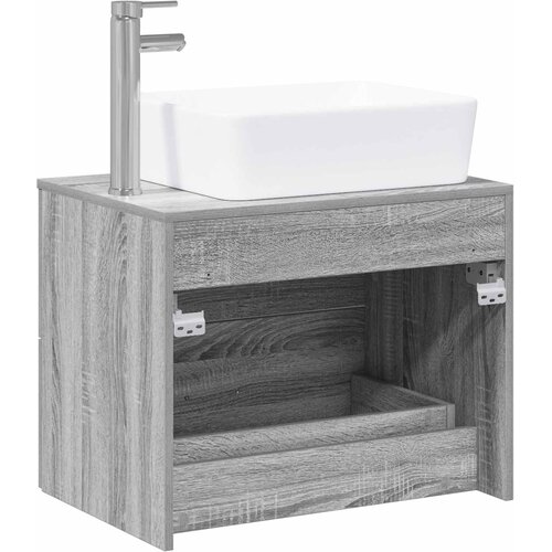  Set namje&amp;scaron;taja za kupaonicu Siva Sonoma Konstruirano drvo 62.5 x 44.5 x 50 cm Slike