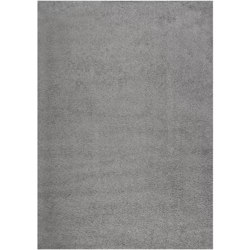  Čupavi tepih s visokim vlaknima sivi 120 x 170 cm