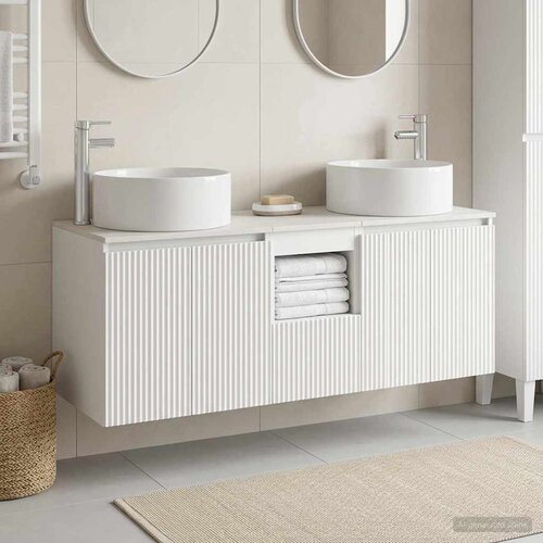  Set ormarića za kupaonicu 3 kom. Bijela 49,5 x 44,5 x 65,5 cm Cene