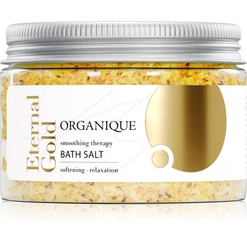 Organique Eternal Gold Smoothing Therapy relaksacijska sol za kopel 600 g Slike