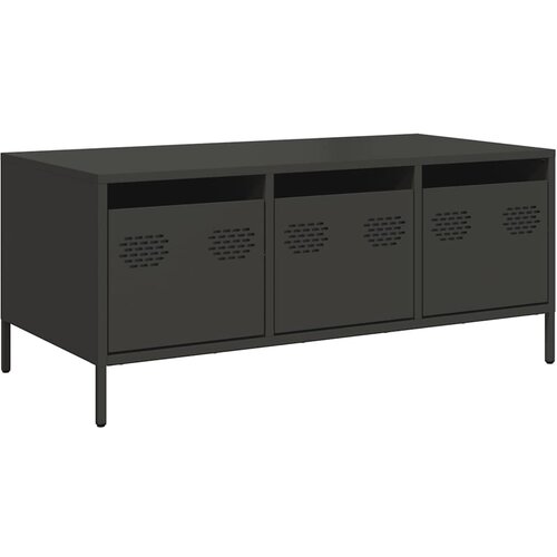  Stolić za kavu crni 101,5x50x43,5 cm od hladno valjanog čelika Slike
