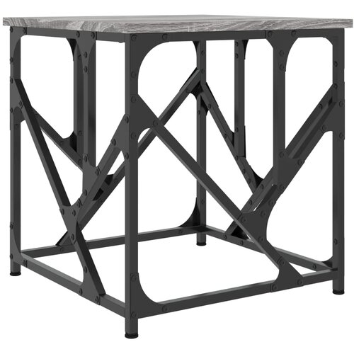  Stolić za kavu siva boja hrasta 45x45x47,5 cm konstruirano drvo Slike